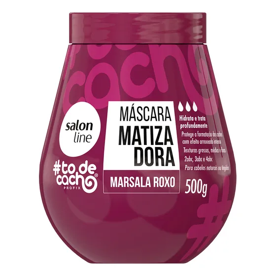 Máscara Matizadora To De Cacho Marsala Roxo Salon Line 500g