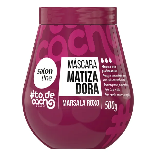 Máscara Matizadora To De Cacho Marsala Roxo Salon Line 500g