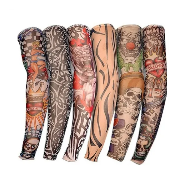 Manga Protectoras Sol Tatuaje Licra Unitalla Unisex 6 Piezas