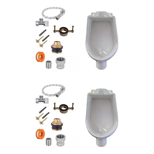 2 Pack Mingitorio De Agua Blanco Con Kit De Instalación
