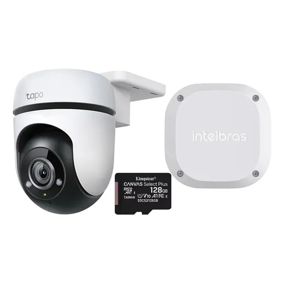 Cámara Seguridad Tapo C500 128gb + Kit Y Video Instalación
