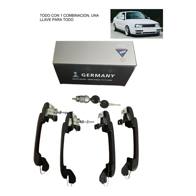 Kit Manijas Puerta Y Switch Arranque Jetta A3 1995 1996 5 Pz