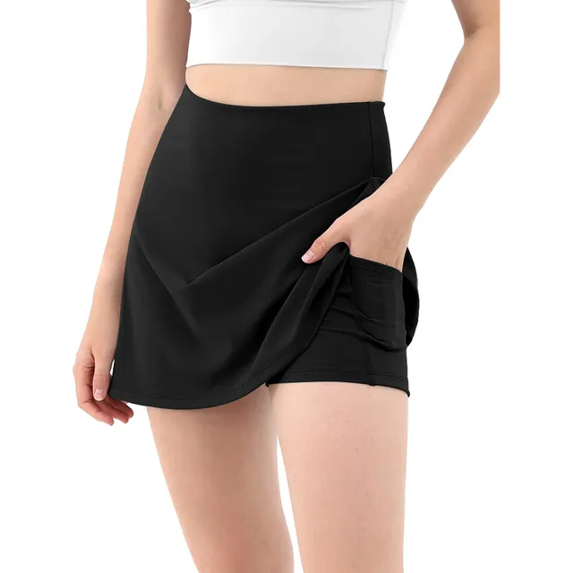 Ododo Falda Pantalon Deportiva Tenis Para Mujer Bolsillo