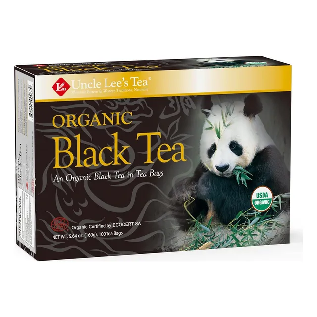 Té Negro Orgánico Auténtico Chino Bolsas Robustas Individual