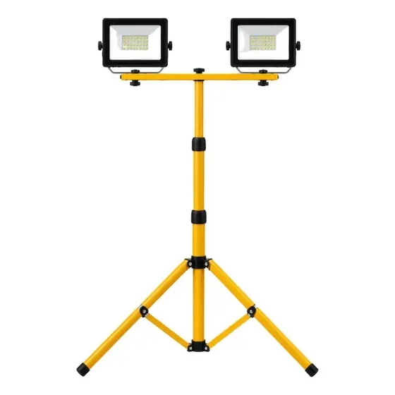Pack 2 Foco Led 50 W Sec + Soporte Atril Tripode 150cm Negro 6500°k (luz Fría)