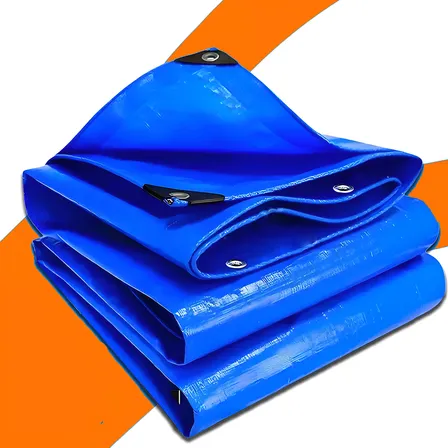 Lona Plástica Azul 5x4m Impermeável Reforçada Com Proteção Uv 105g/m²