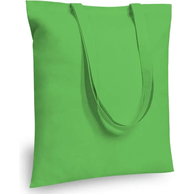 Bolsas De Compras Algodón Verde Lima 40x38 Cm, Paquete De 6