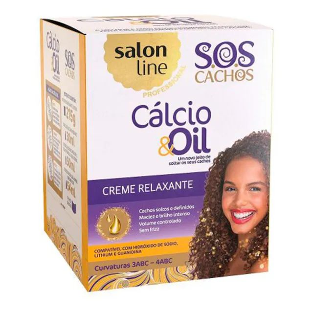 Creme Relaxante Salon Line Cálcio & Oil de 215mL 215g