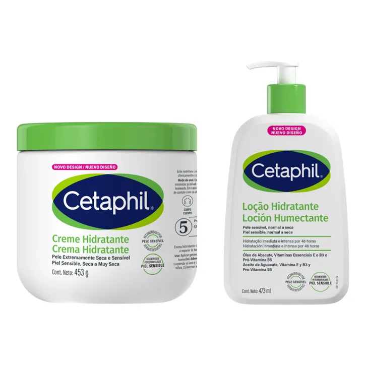 Kit Cetaphil: 1 Creme Hidratante Neutra 453g + 1 Loção Hidratante Neutra 473ml