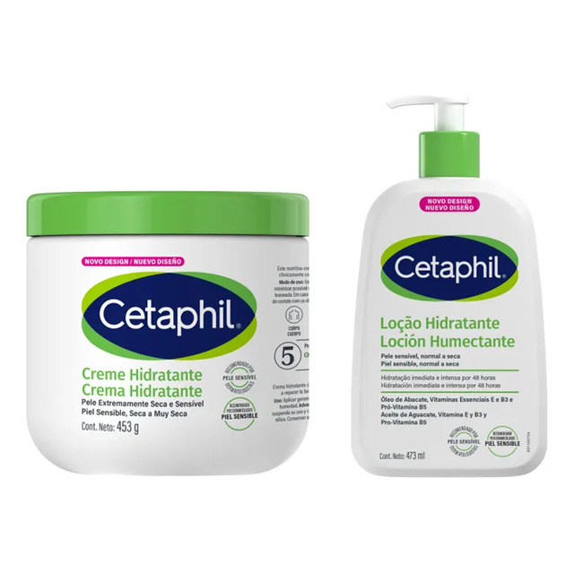 Kit Cetaphil: Creme Hidratante Neutra 453g + Loção 473ml