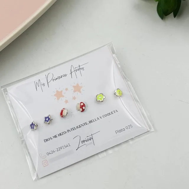 Set De Abridores Para Niñas Modelo 1 En Plata 925