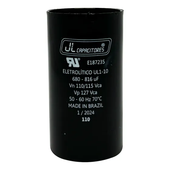 Capacitor De Partida Eletrolítico 680-816uf 110 Volts