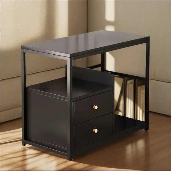 Mesa Lateral Con Cajones Mueble Multiuso Estación De Café