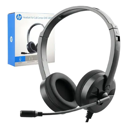 Headset Profissional Hp Dhe 8009 Com Microfone Fio P3