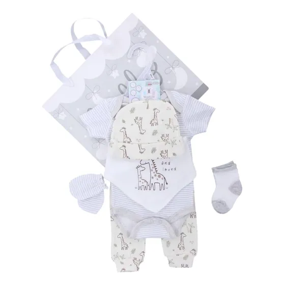 Conjunto Set Bebés 8 Piezas Recién Nacido Unisex Algodón