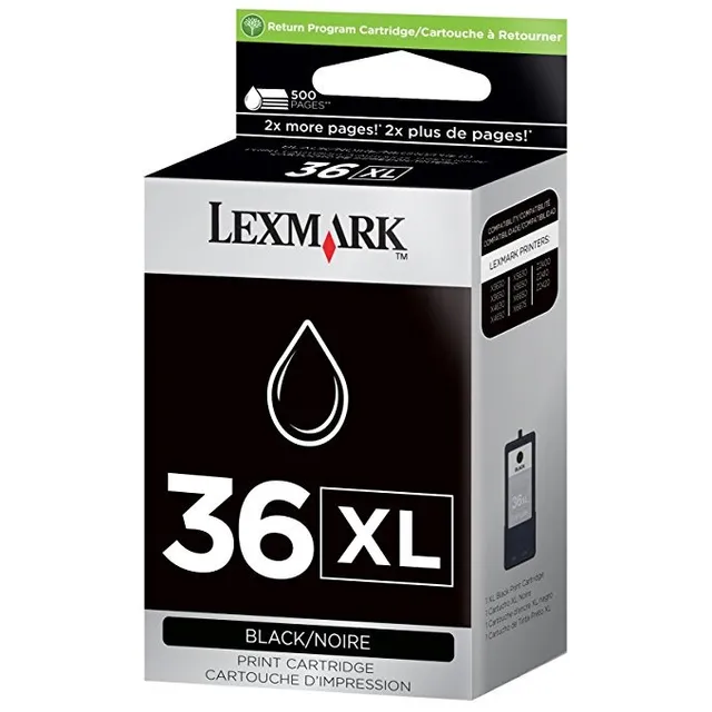 Lexmark # 36 Cartucho De Impresión Xl Negro De Alto Rendimie
