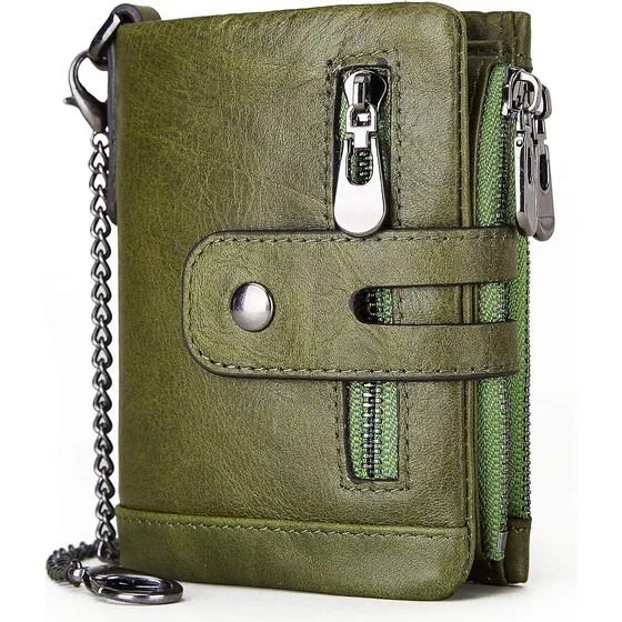 Gzcz Billetera Con Cadena Para Hombre, Cartera Con Cadena...