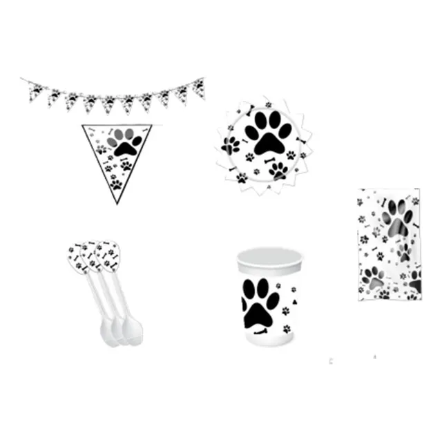 Decoración Huellas Piñata Mascotas Perros Fiesta