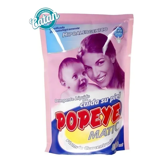 Detergente Popeye Líquido Doy Pack Hipoalergénico Bebé