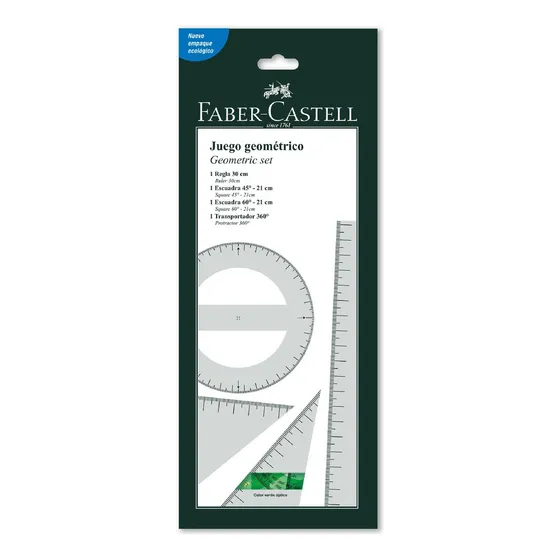 Set Geométrico Jg-30 X 4 Uds Faber Castell