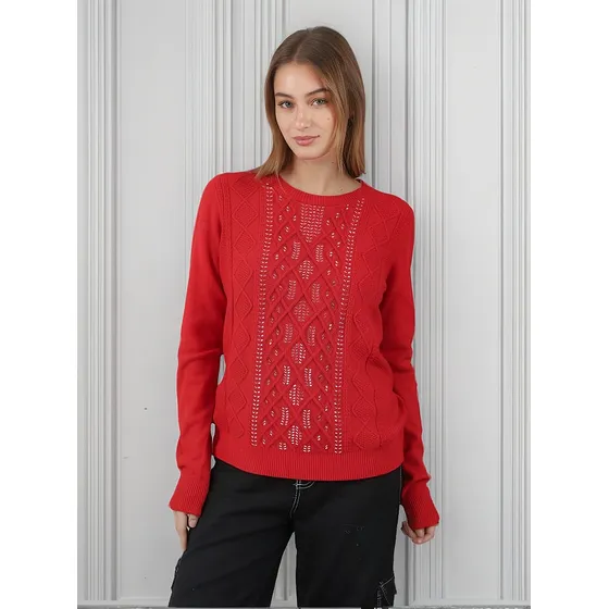 Sweater Layer Bremer Trenzado C/ Piedras Gul654 Arizona