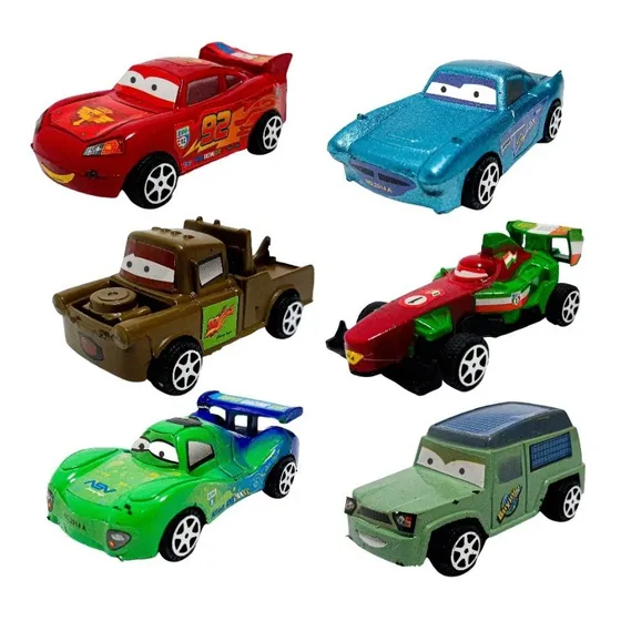Kit 6 Carrinhos Filme Carros 3 Relampago Mcqueen Promoção