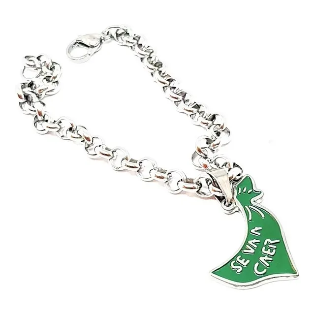 Dije Feminista /pañuelo Verde/ Pulsera/ Acero Quirurgico