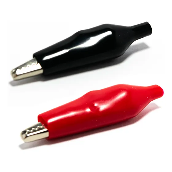 5 Kit Conector Cocodrilo Pinzas Mediano 52mm 5 Rojo 5 Negro