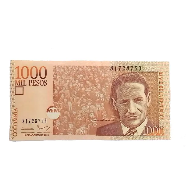 Billete 1000 Pesos 19/ago/2015 Colombia Unc