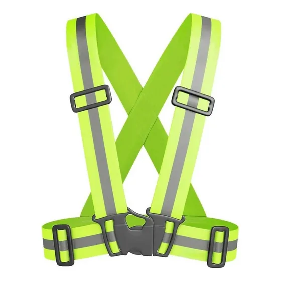 Kit 5 Coletes Refletivos Faixa Sinalização Corrida Segurança