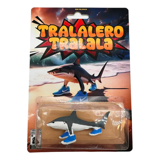 Tralalero Tralala Bombardino Cocodrilo Figura Muñeco Meme