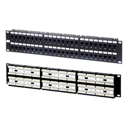 Patch Panel 48 Puertos Cat 5 Cat5 Cat5e Rackeable Wireplus