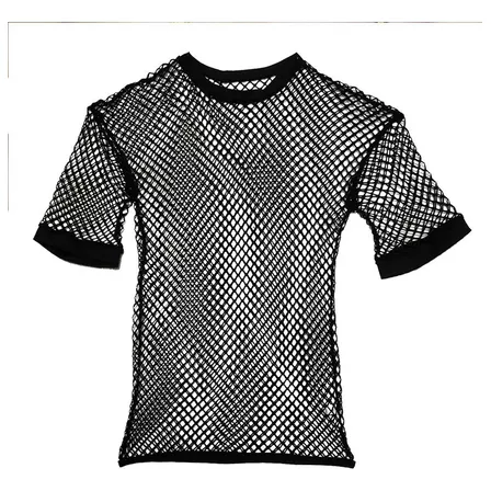 Camiseta De Malla Transparente Para Hombre, Media Manga, Dis