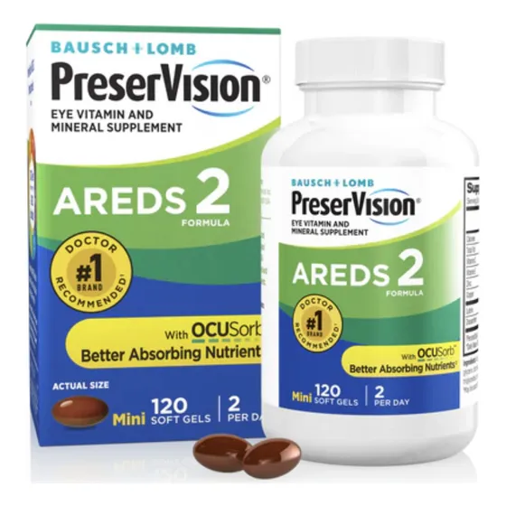 Preservision Areds 2 Formula Bausch + Lomb 120 Gel Soft