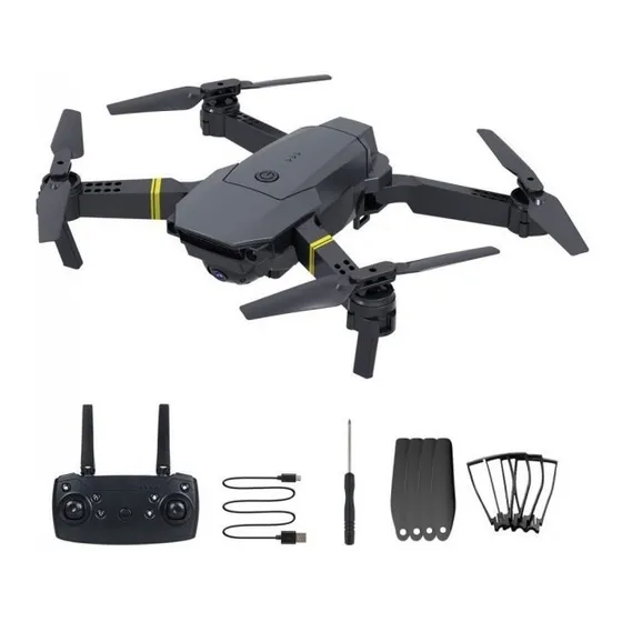 Micro Drone Plegable Recargable Cámara Dual 4k Wifi 2.4ghz Color Negro