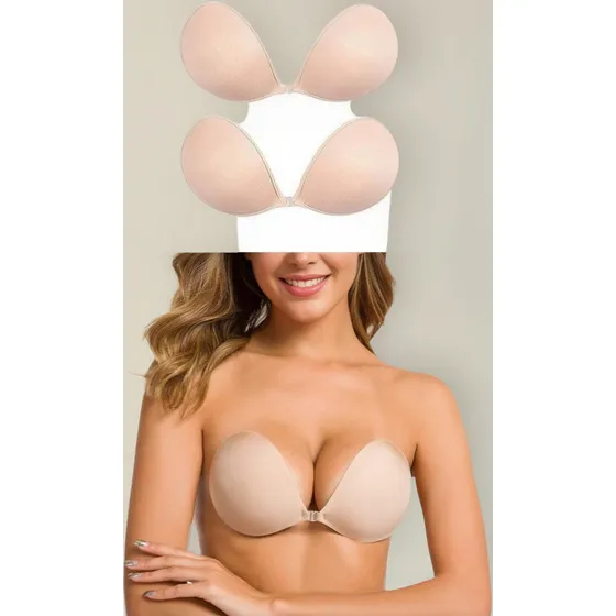 Pack 2 Sujetador Invisible Silicona Autoadhesivo Gel Push Up