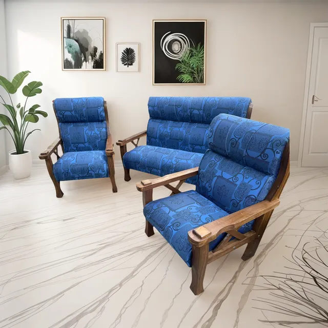 Juego De Living En Madera Macisa Provensal Grande !!!