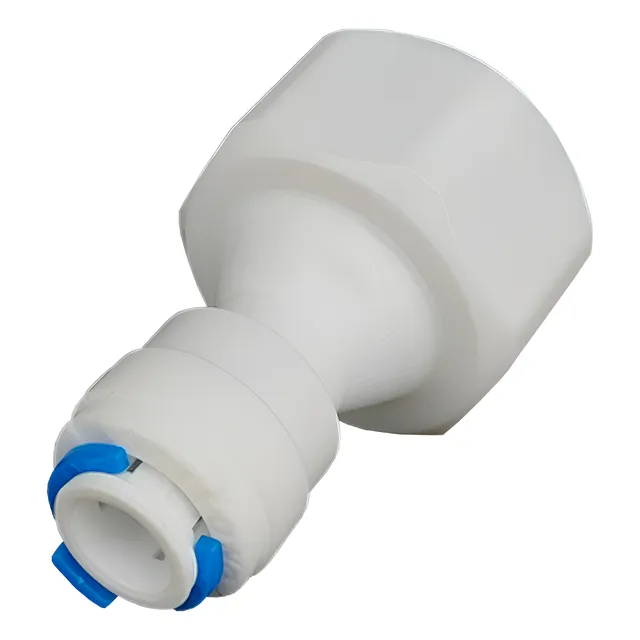 Conector Reto Rosca Fêmea 1/2  Engate Fácil 1/4 