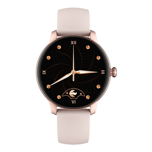 Smartwatch Kieslect L-Series Lady Smart Watch 1.09" caja 40mm de  aleación de aluminio  rosa claro, malla  rosa claro de  silicona L11