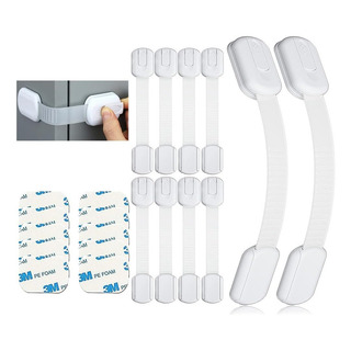 10 Piezas Seguros Para Puertas De Alacena Multiusos Blanco 10 Piezas Seguros Para Puertas De Alacena Multiusos Blanco