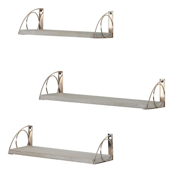 Nex Juego 3 Estante Flotante Montado Pared Madera Rustica