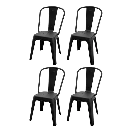 Pack X4 Sillas Tolix Polipropileno Estilo Industrial Baires4