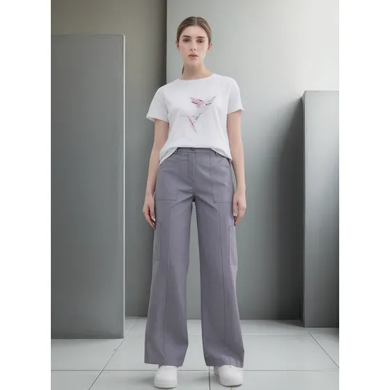 Pantalon De Mujer Seven Color Gris En Algodón #28071778