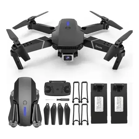 Drone Aéreo Iigenai E88 Mini Dobrável FPV com Câmera 4K e 2 Baterias
