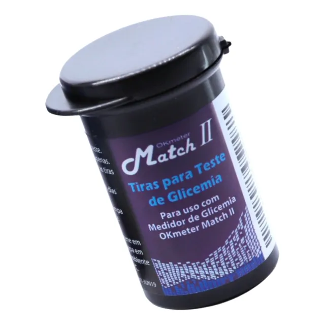 50 tiras de medición de glucosa Ok Meter, cintas métricas de glucosa Match 2