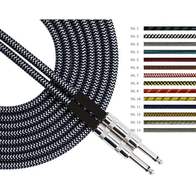 Cable Plug 3 Metros Profesional Instrumento Guitarra Bajo