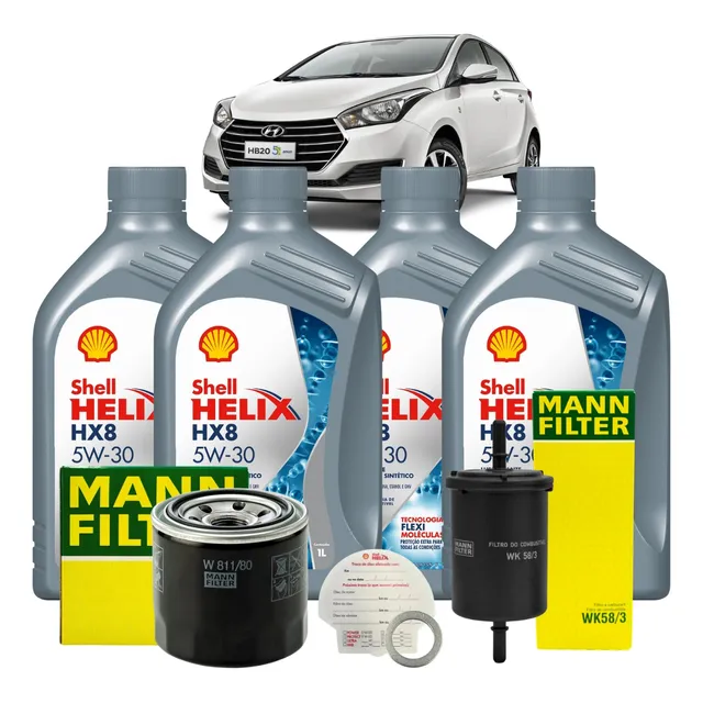 Kit Óleo E Filtro De Óleo E Combustível Hb20 1.6 2012 A 2019