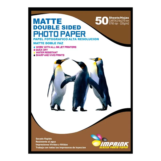 Papel Alta Resolución Doble Faz Matte Carta / 220g / 50h