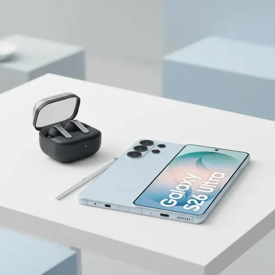 Kit Samsung: Celular Galaxy S26 Ultra Azul Claro 512gb + Galaxy Buds4 Pro Negro