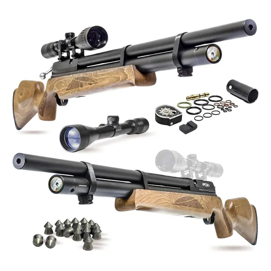 Rifle Aire Comprimido Fox Pcp M22 6.35mm + Mira 3-9x40 Bi